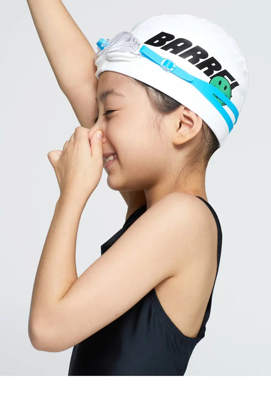 Barrel Kids Swellmile Silitex Swim Cap-WHITE7
