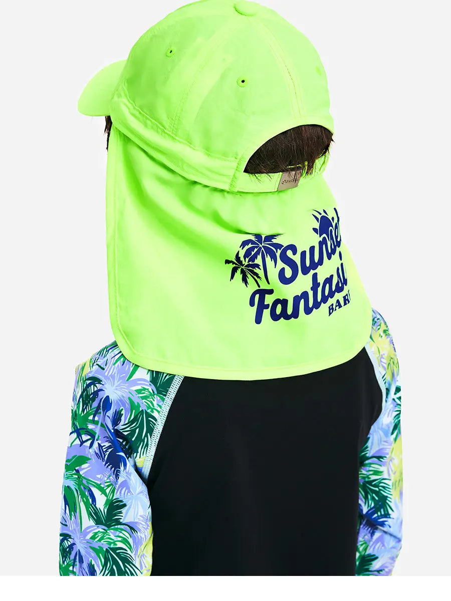 Barrel Kids Tropical Aqua Cap-NEON4
