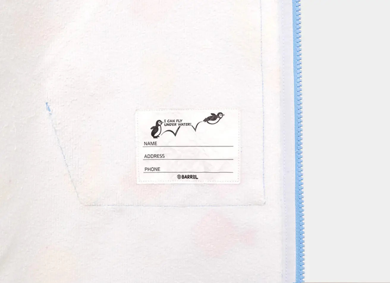 Barrel Kids Tropical Fish ZipUp Poncho Towel-BLUE6