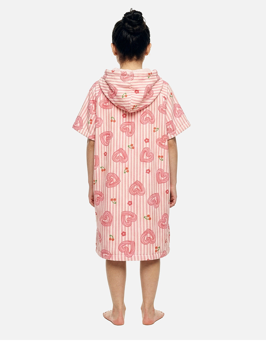 Barrel Kids Wonderland ZipUp Poncho Towel-PINK4