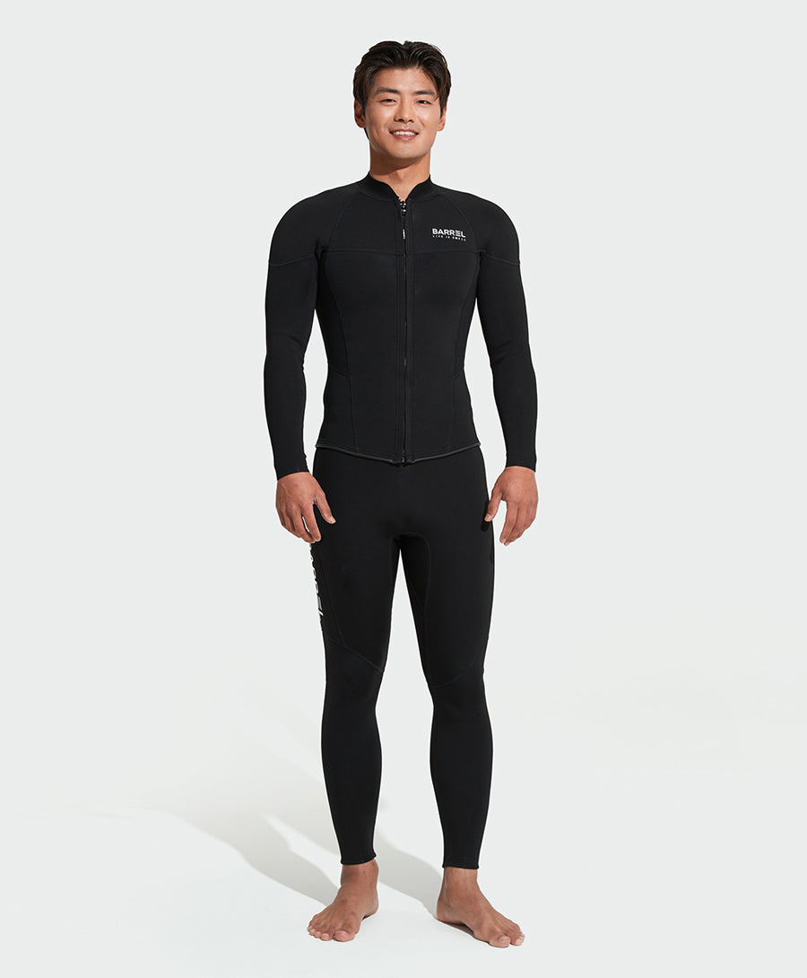 Barrel Men Active 2MM Neoprene Jacket-BLACK_image2