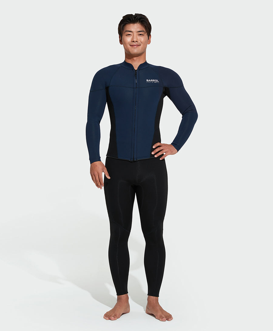 Barrel Men Active 2MM Neoprene Jacket-NAVY_image2