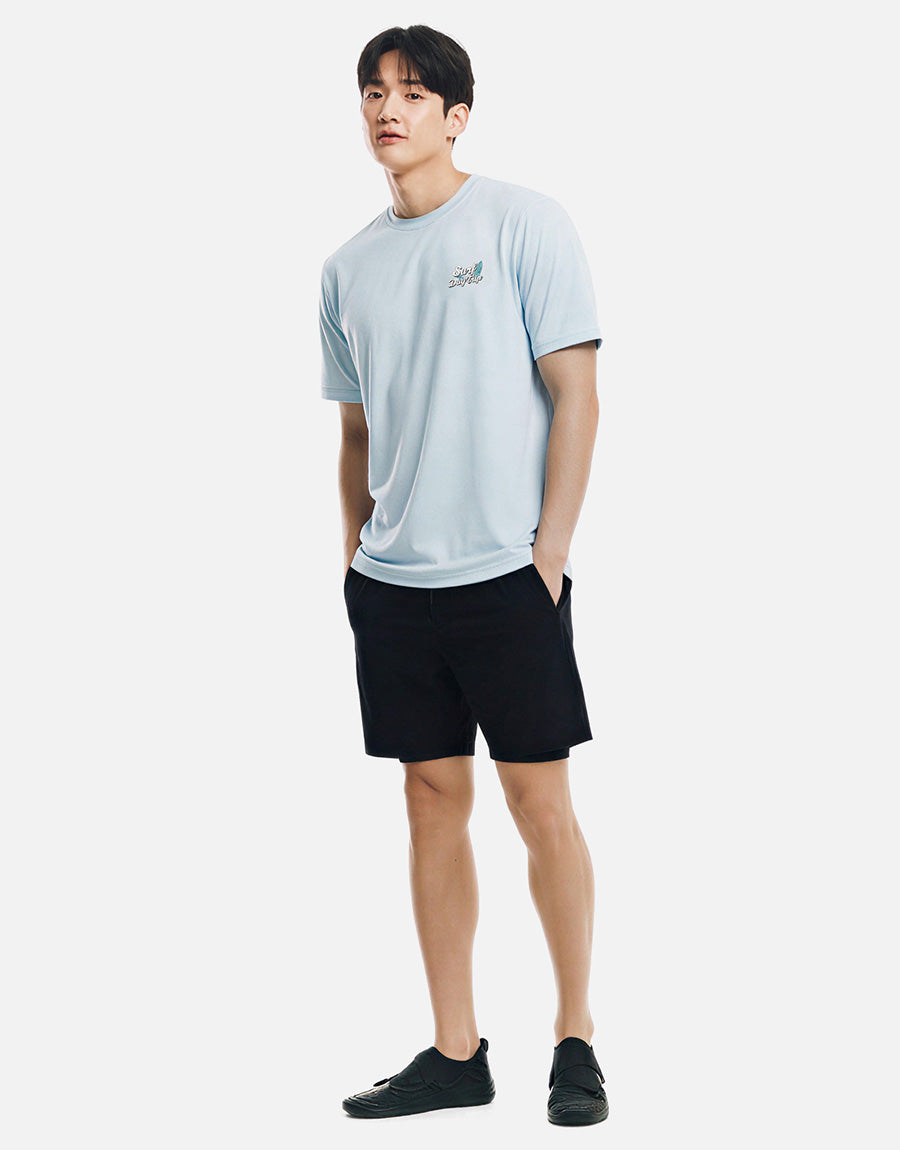 Barrel Men Artwork Loose Fit S/S Rashguard-BLUE6