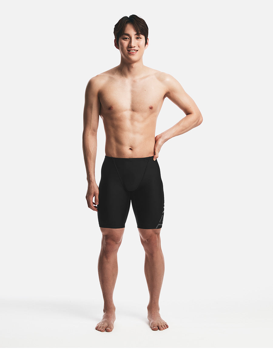 Barrel Men Basic Big Logo Mid Jammer-BLACK4