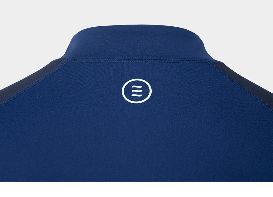 Barrel Men Essential Color Scheme Zip Up Rash Guard-NAVY_image5