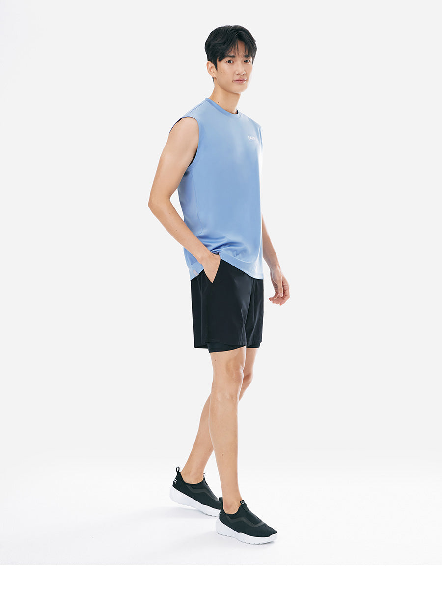 Barrel Men Essential Half Leggings Shorts-BLACK_image3