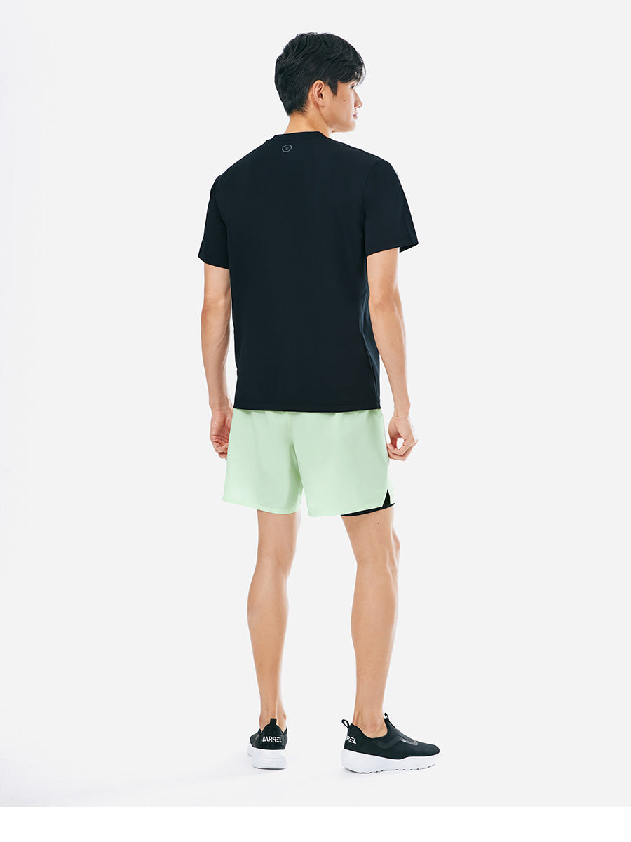 Barrel Men Essential Half Leggings Shorts-LIME_image3