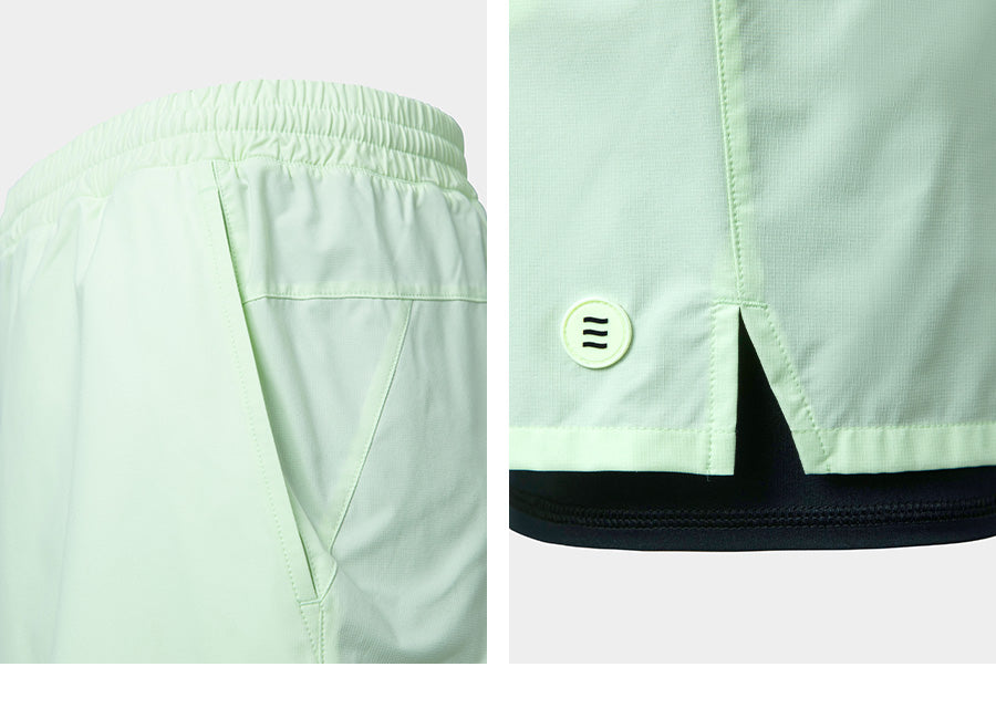 Barrel Men Essential Half Leggings Shorts-LIME_image5