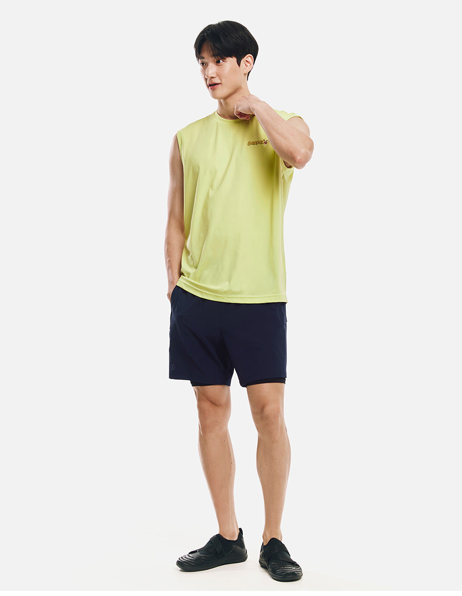 Barrel Men Essential Half LeggingsShorts-NAVY6