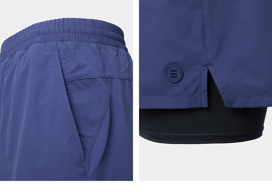 Barrel Men Essential Half Leggings Shorts-NAVY_image4