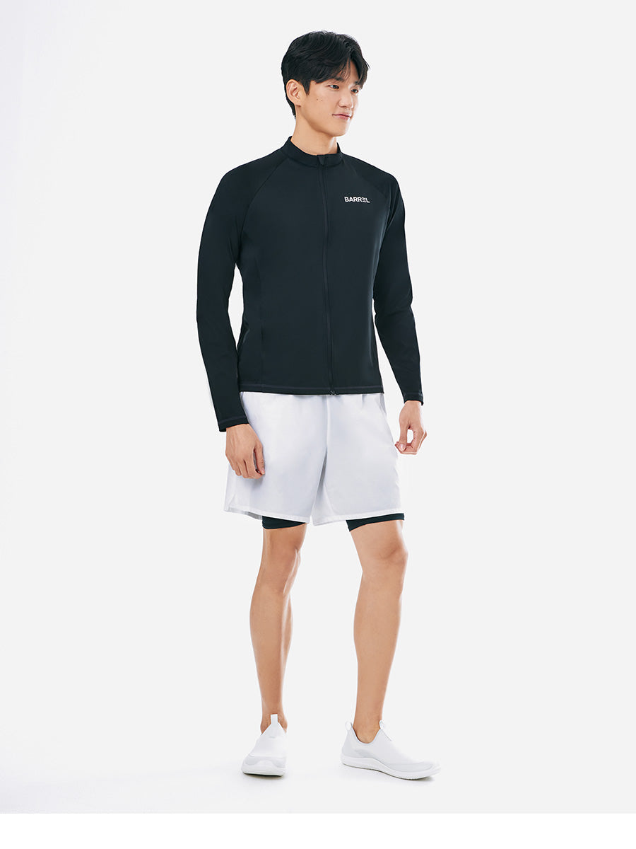 Barrel Men Essential Half Leggings Shorts-WHITE_image2