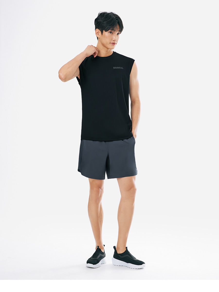 Barrel Men Essential Relax Fit Rash Tank-BLACK_image1
