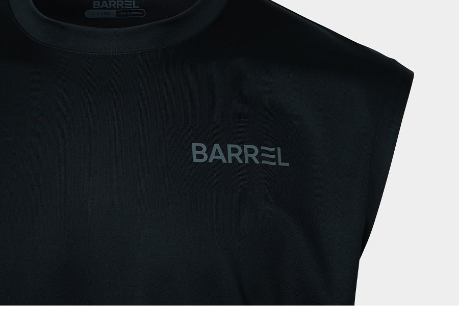 Barrel Men Essential Relax Fit Rash Tank-BLACK_image3