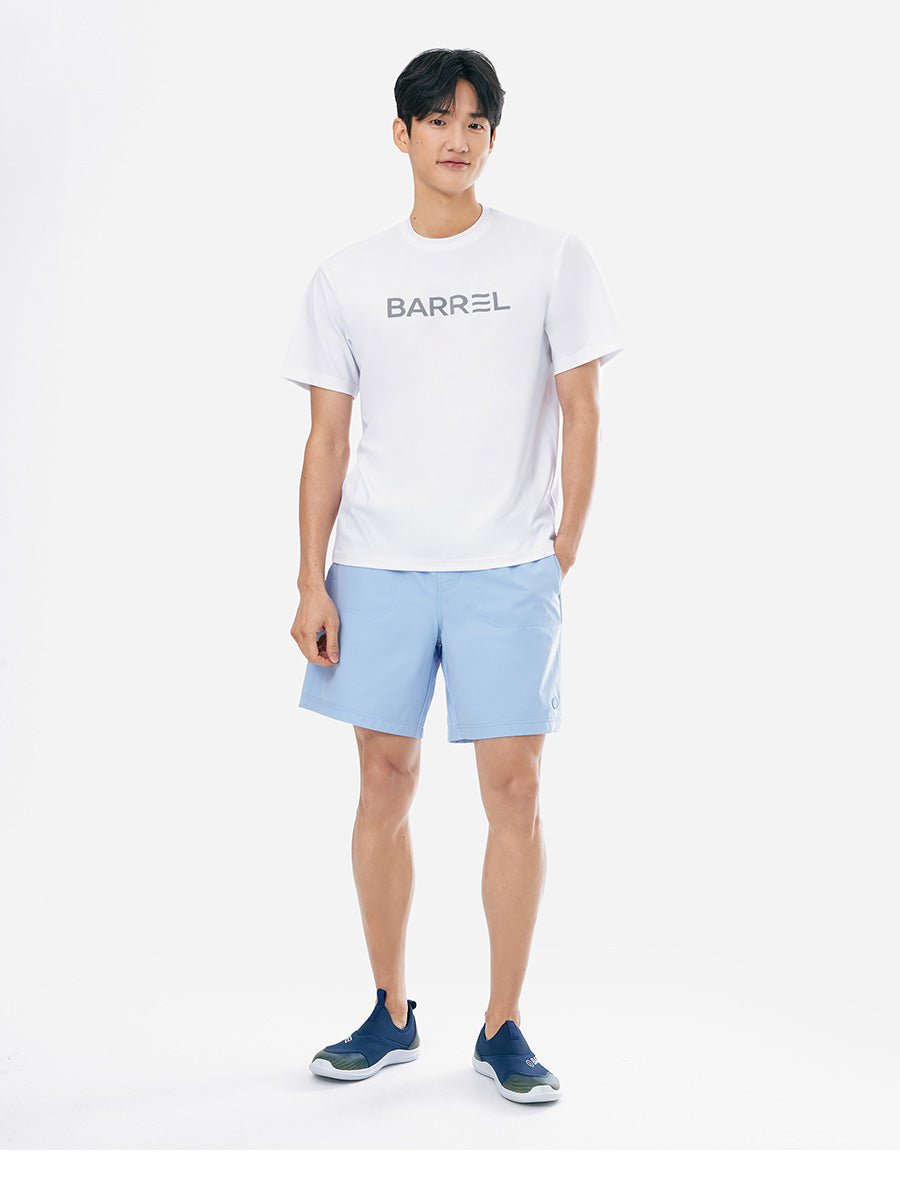 Barrel Men Essential Relax Fit S/S Rash Guard-WHITE_image1