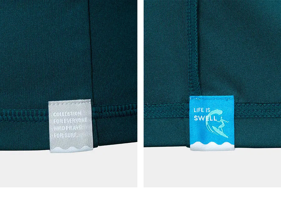 Barrel Men Essential Fit Zip-Up Rash Guard-DEEP GREEN_image6