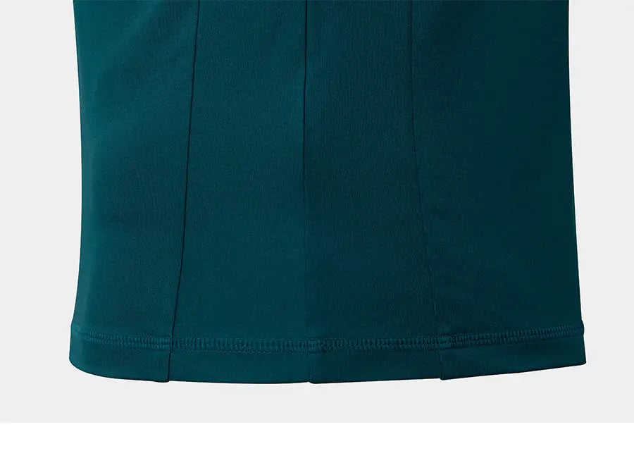 Barrel Men Essential Fit Zip-Up Rash Guard-DEEP GREEN_image7