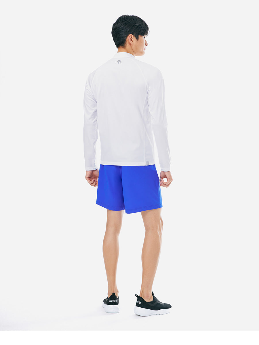 Barrel Men Essential Relax Fit Zip-Up Rash Guard-WHITE_image3