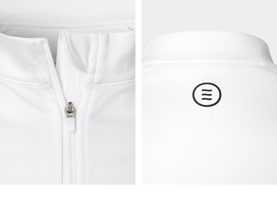 Barrel Men Essential Relax Fit Zip-Up Rash Guard-WHITE_image6