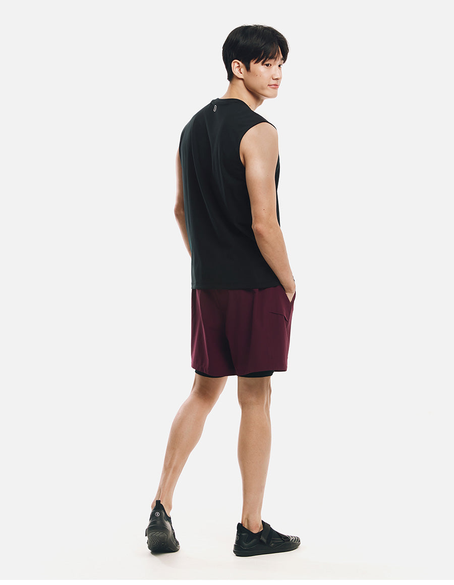 Barrel Men Essetial Loose Fit Rash Tank-BLACK7