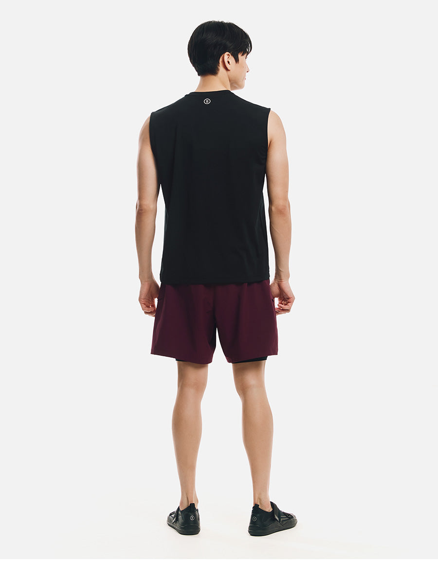 Barrel Men Essetial Loose Fit Rash Tank-BLACK8