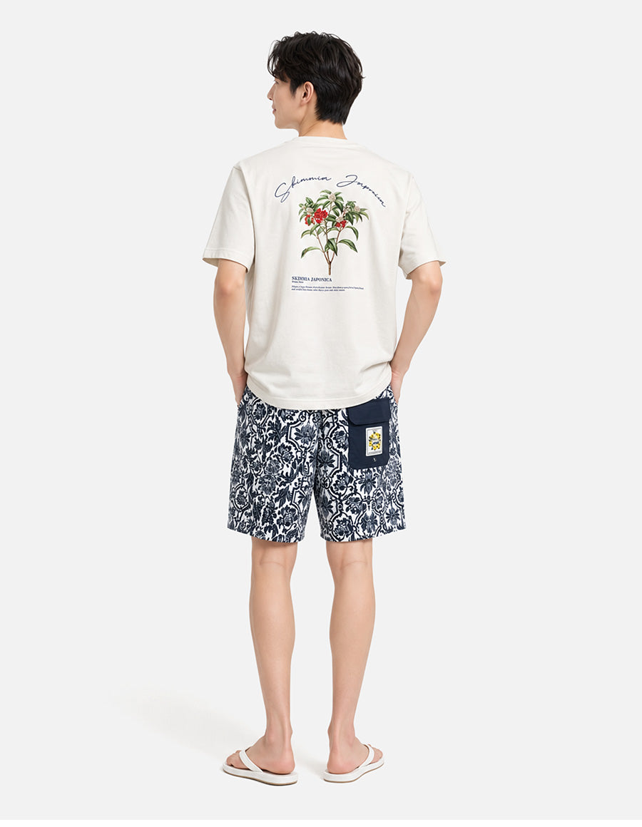 Barrel Men NYBG Botanical Water Shorts-NAVY5