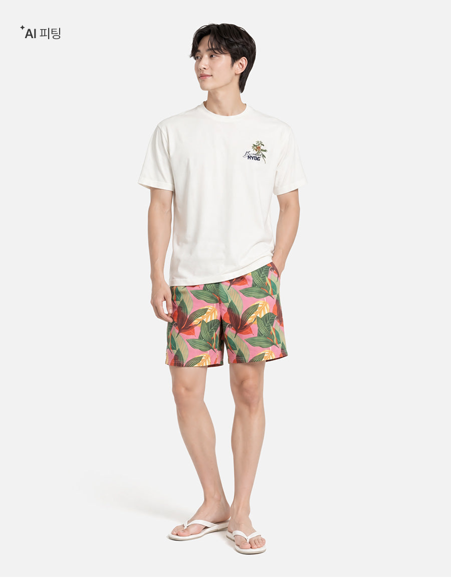 Barrel Men NYBG Botanical Water Shorts-PINK4
