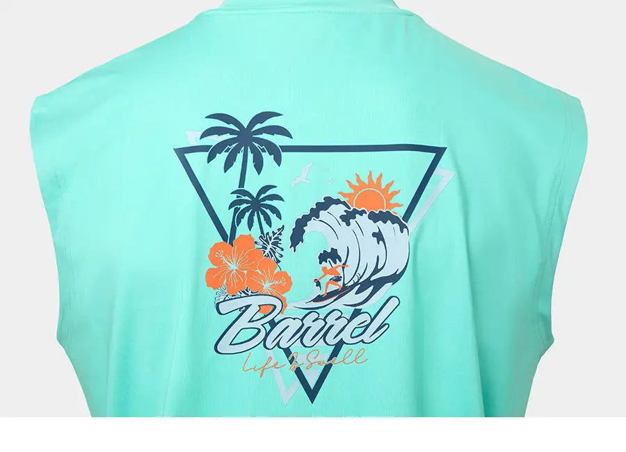 Barrel Men Tropical Sleeveless Rash Guard-OCEAN_image4