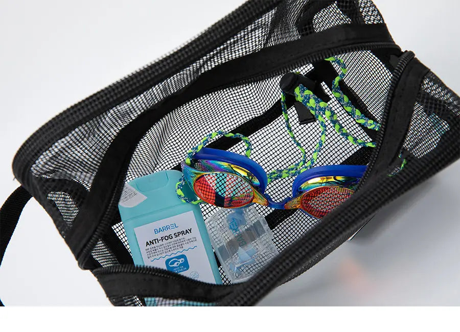 Barrel Mesh Swim Bag-BLACK_image1