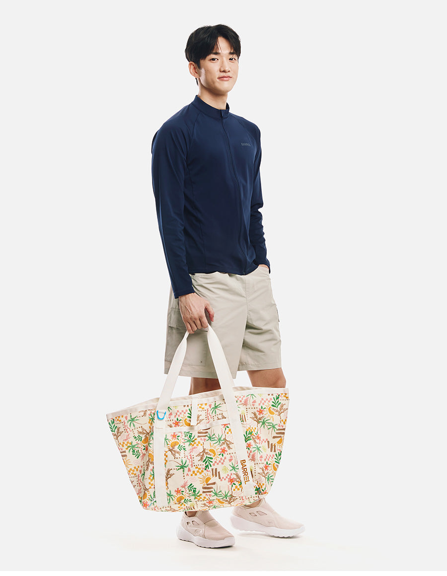 Barrel Palm Breeze Beach Bag 40L-IVORY5