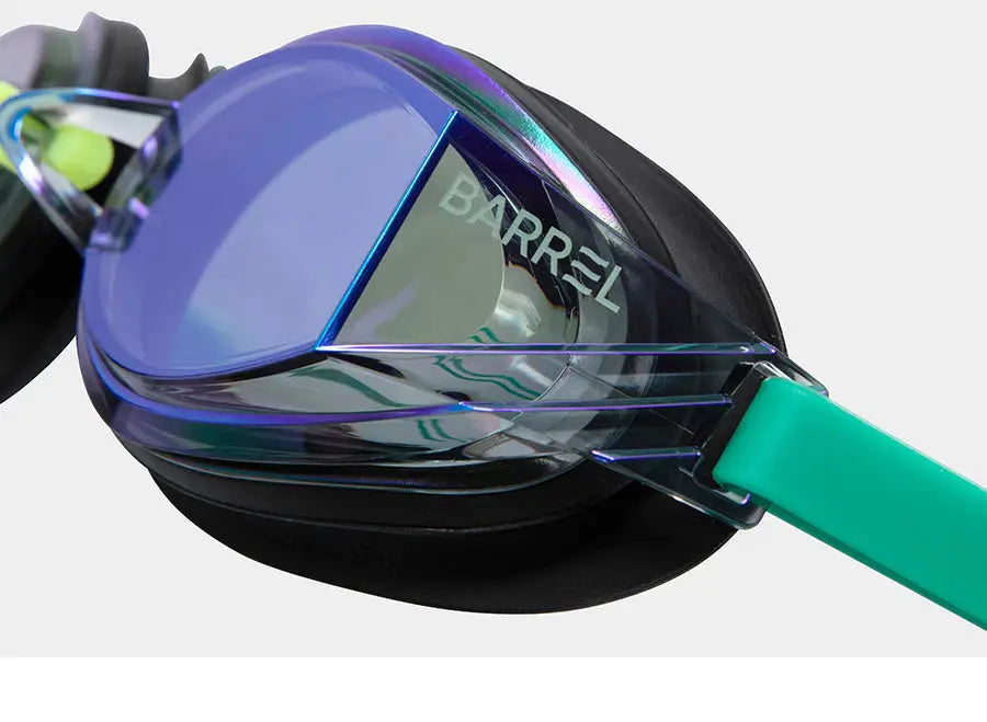 Barrel Prism Mirror Swim Goggles-BLUE/GREEN_image4