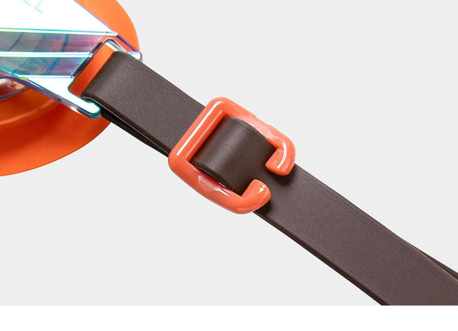 Barrel Prism Mirror Swim Goggles-ORANGE/BROWN_image6