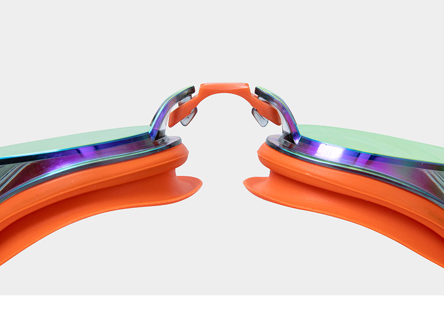 Barrel Prism Mirror Swim Goggles-ORANGE/BROWN_image7