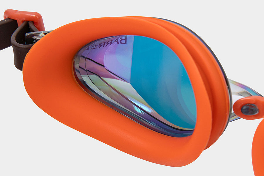 Barrel Prism Mirror Swim Goggles-ORANGE/BROWN_image9