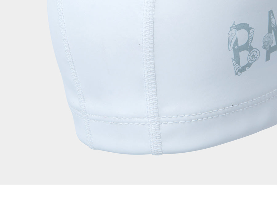 Barrel Shell Logo Silitex Swim Cap-WHITE_image3