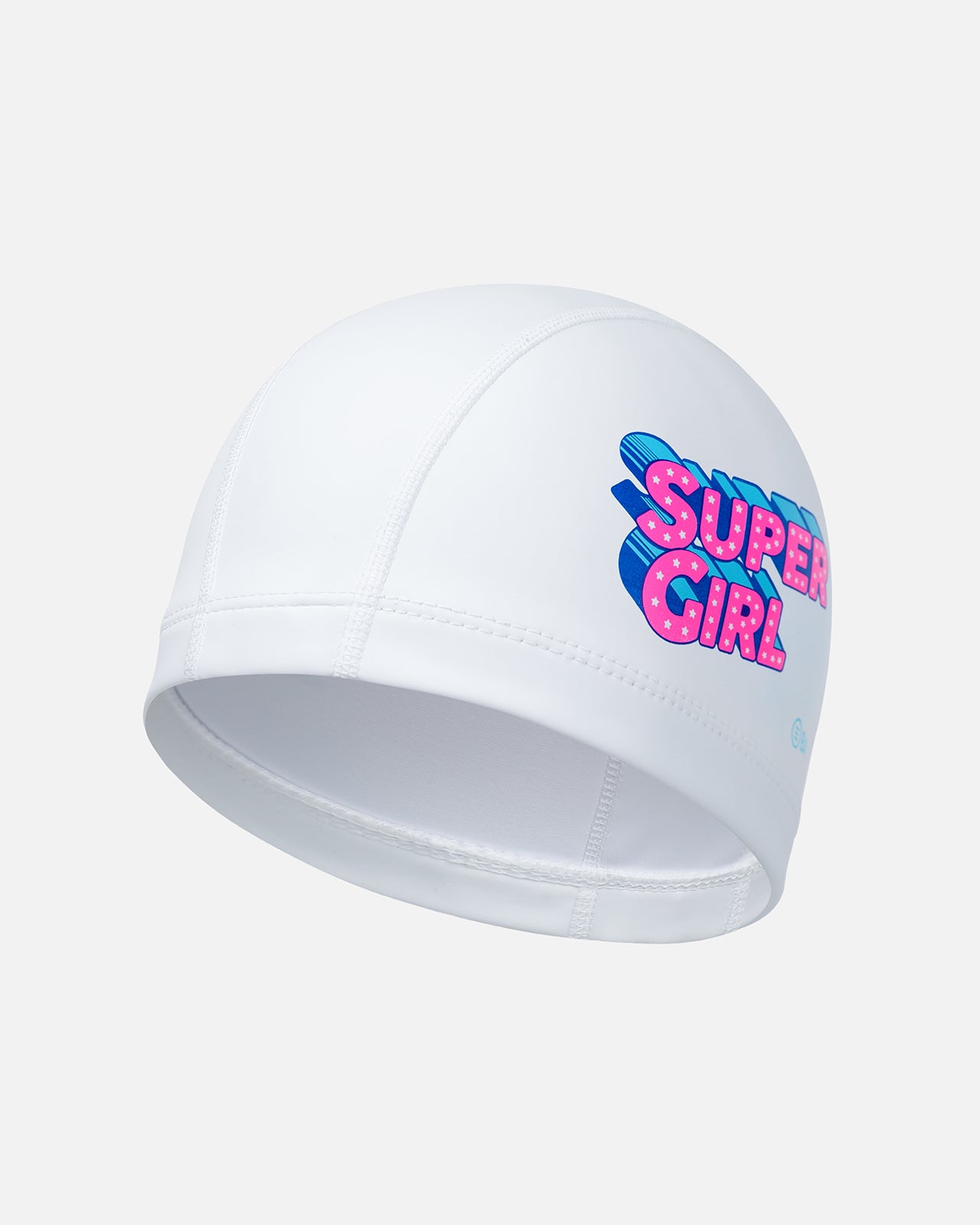 Barrel Super Girl Silitex Swim Cap-WHITE1