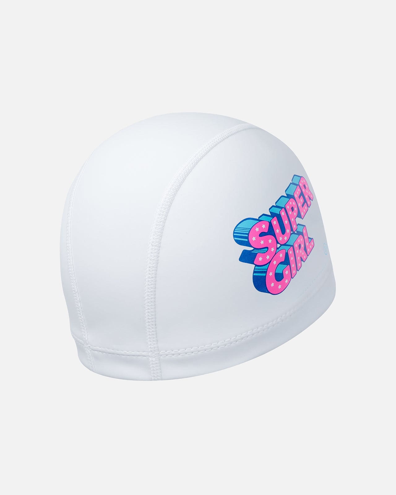 Barrel Super Girl Silitex Swim Cap-WHITE3