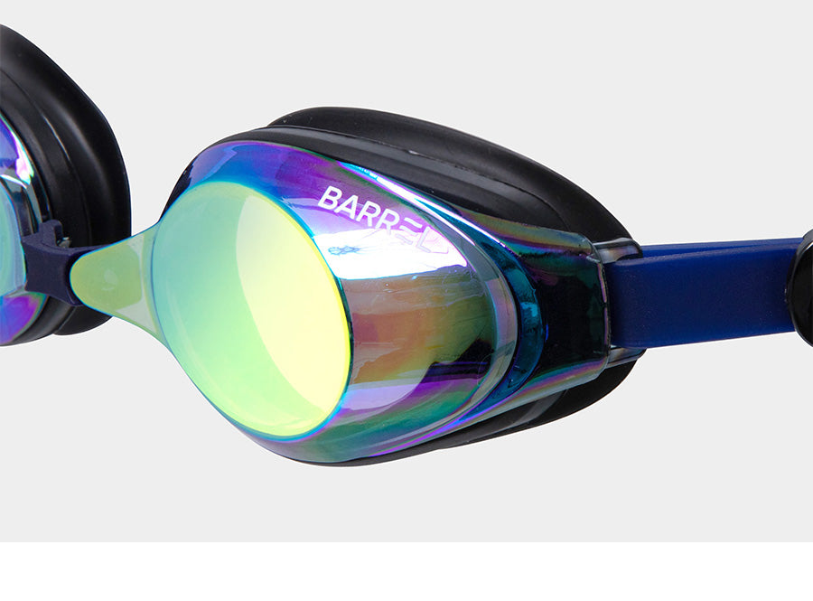 Barrel Training Mirror Swim Goggles-GOLD/NAVY_image3