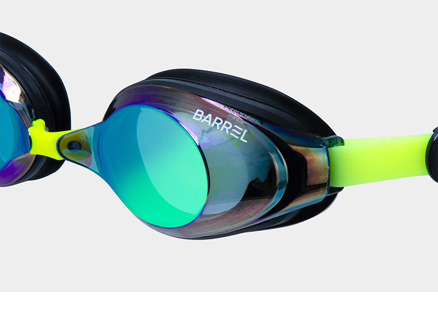 Barrel Training Mirror Swim Goggles-GREEN/YELLOW_image3