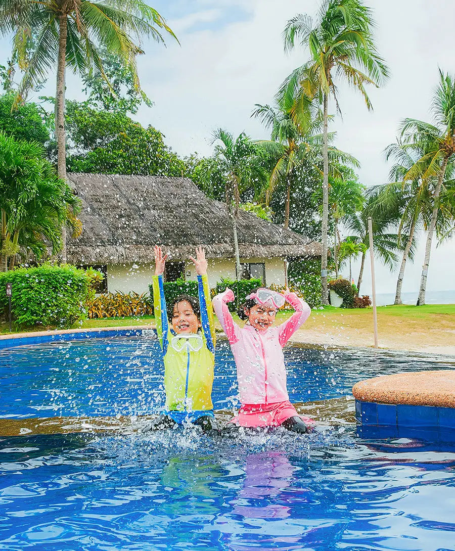 Barrel Kids Tropical Zip-Up Rash Guard-GREEN_image5