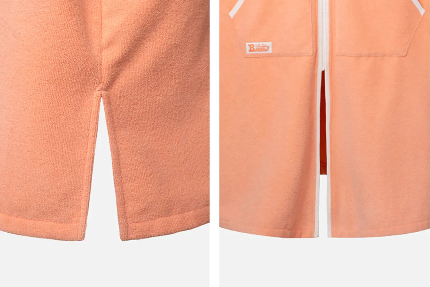 Barrel Unisex Essential Zipup Poncho Towel-PEACH7