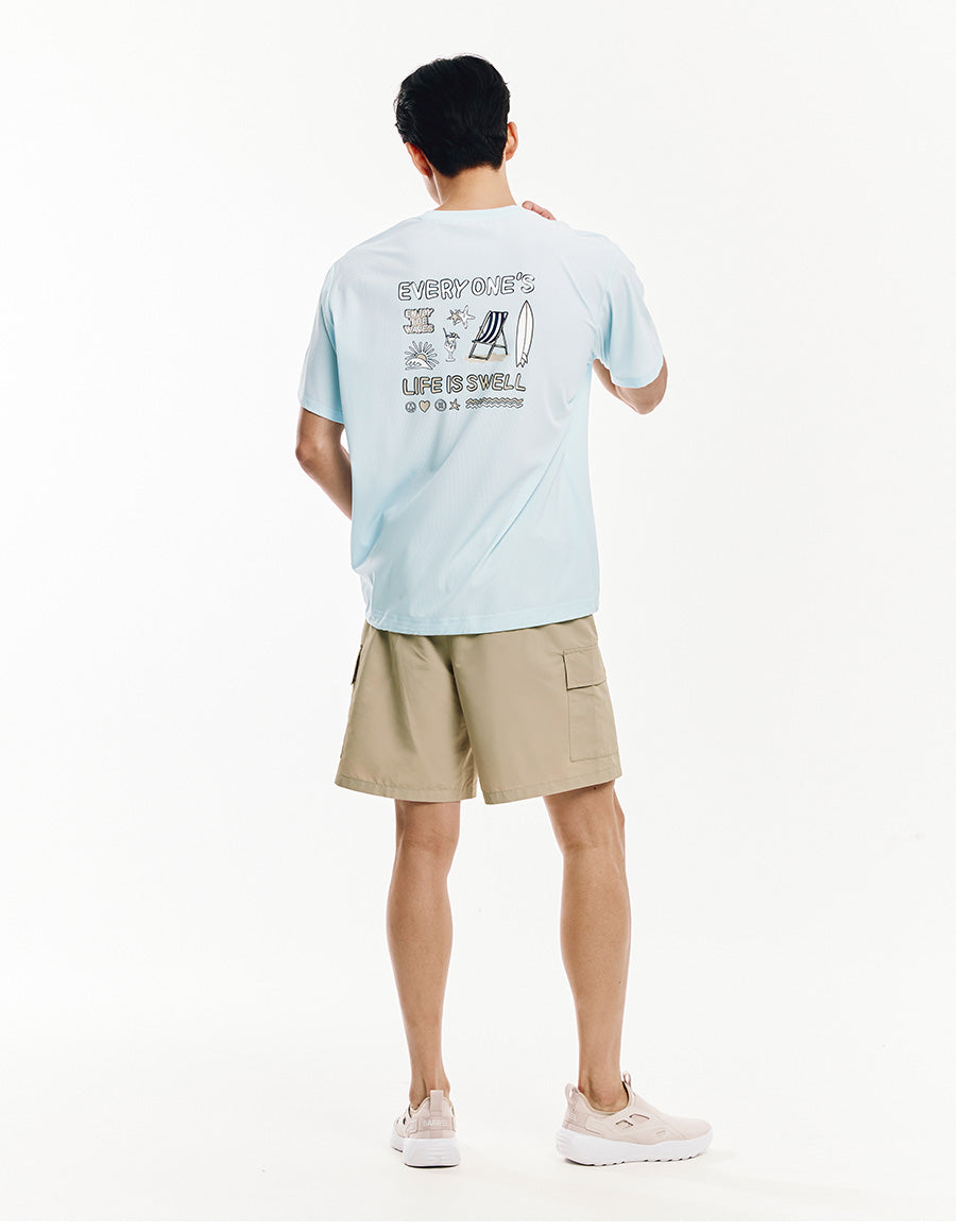 Barrel Unisex Over Fit Artwork Mesh S/S Tee-AQUA7
