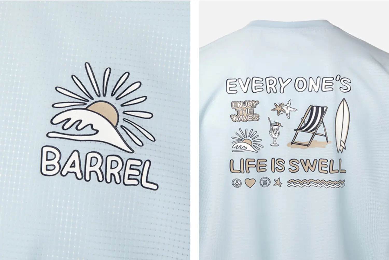 Barrel Unisex Over Fit Artwork Mesh S/S Tee-AQUA9