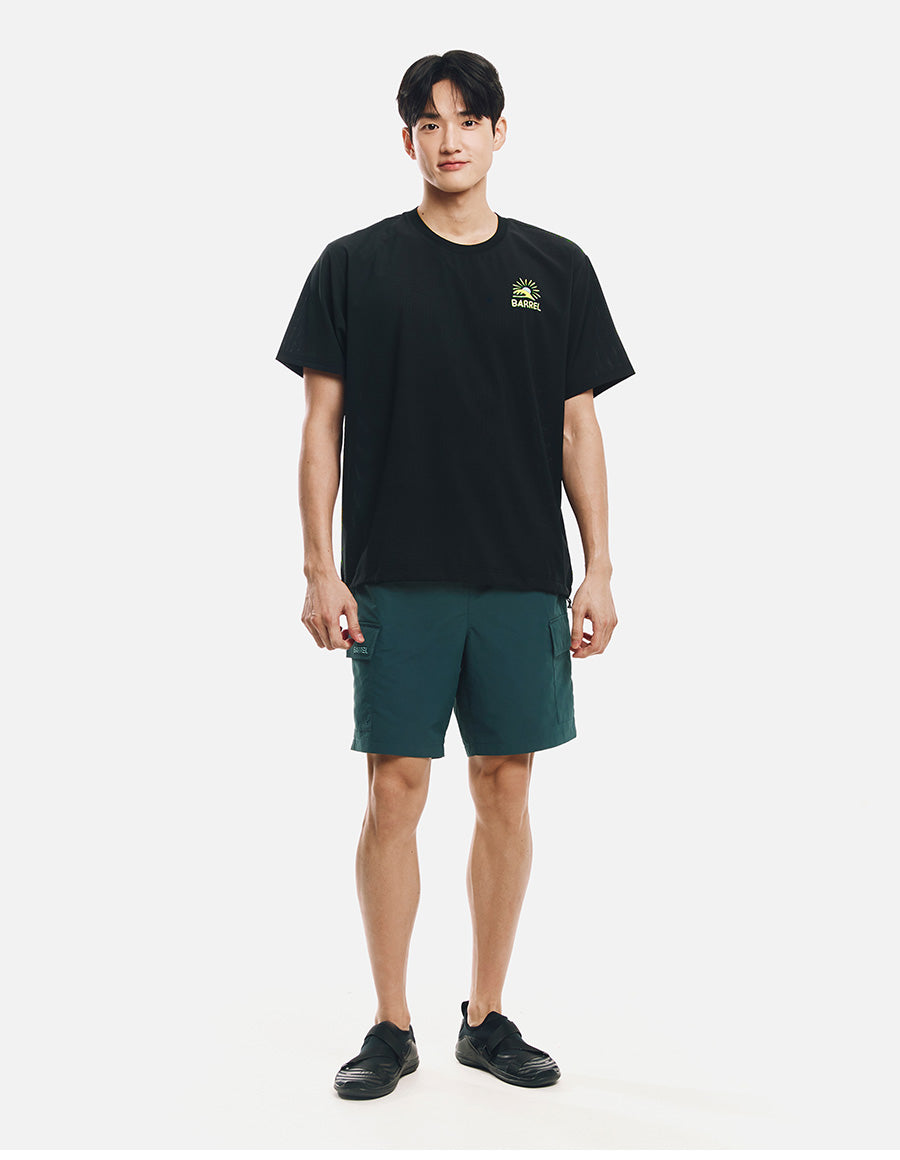 Barrel Unisex Over Fit Artwork Mesh S/S Tee-BLACK5