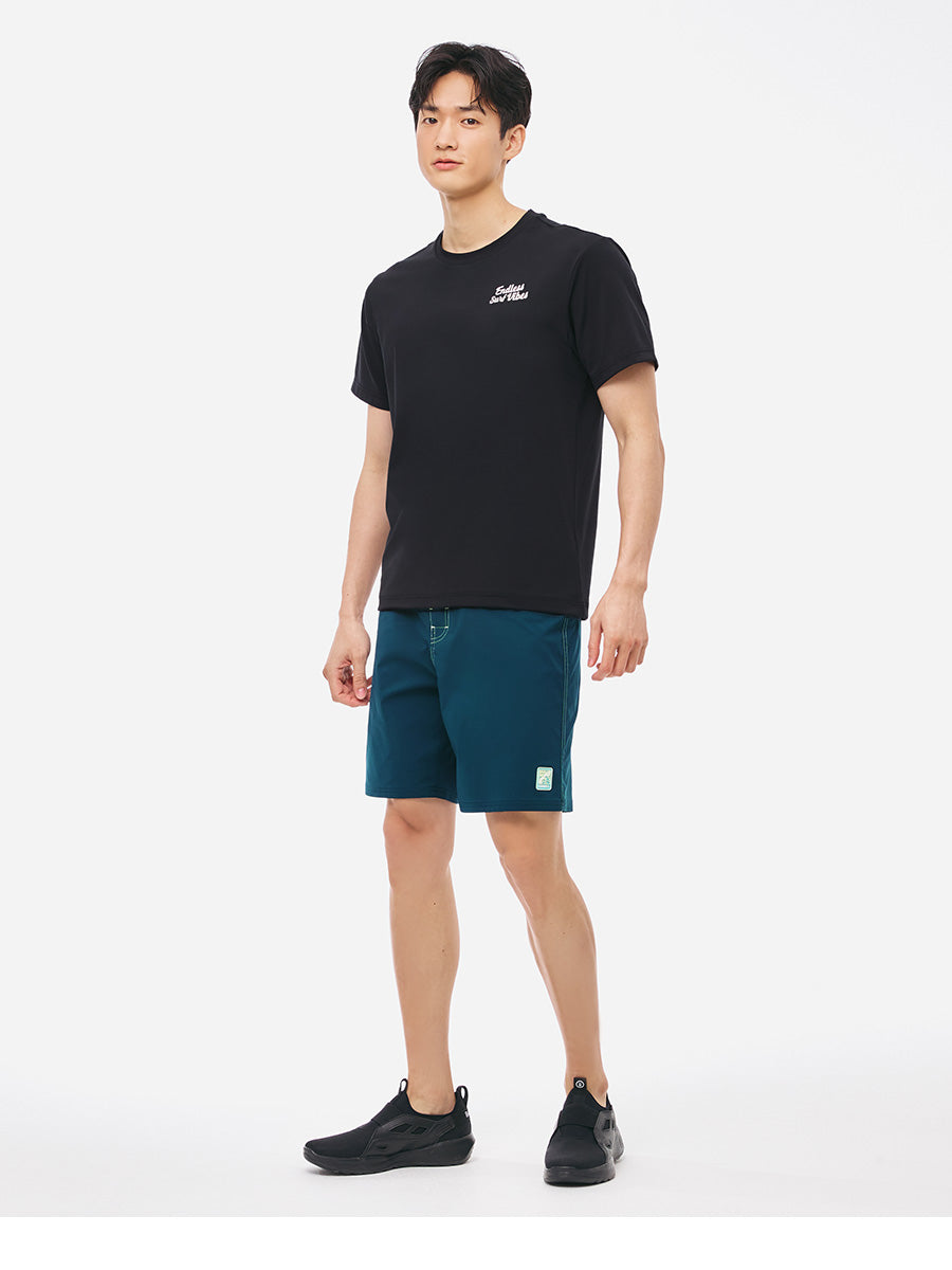 Barrel Unisex Tropical Loose Fit S/S Rash Guard-BLACK_image2