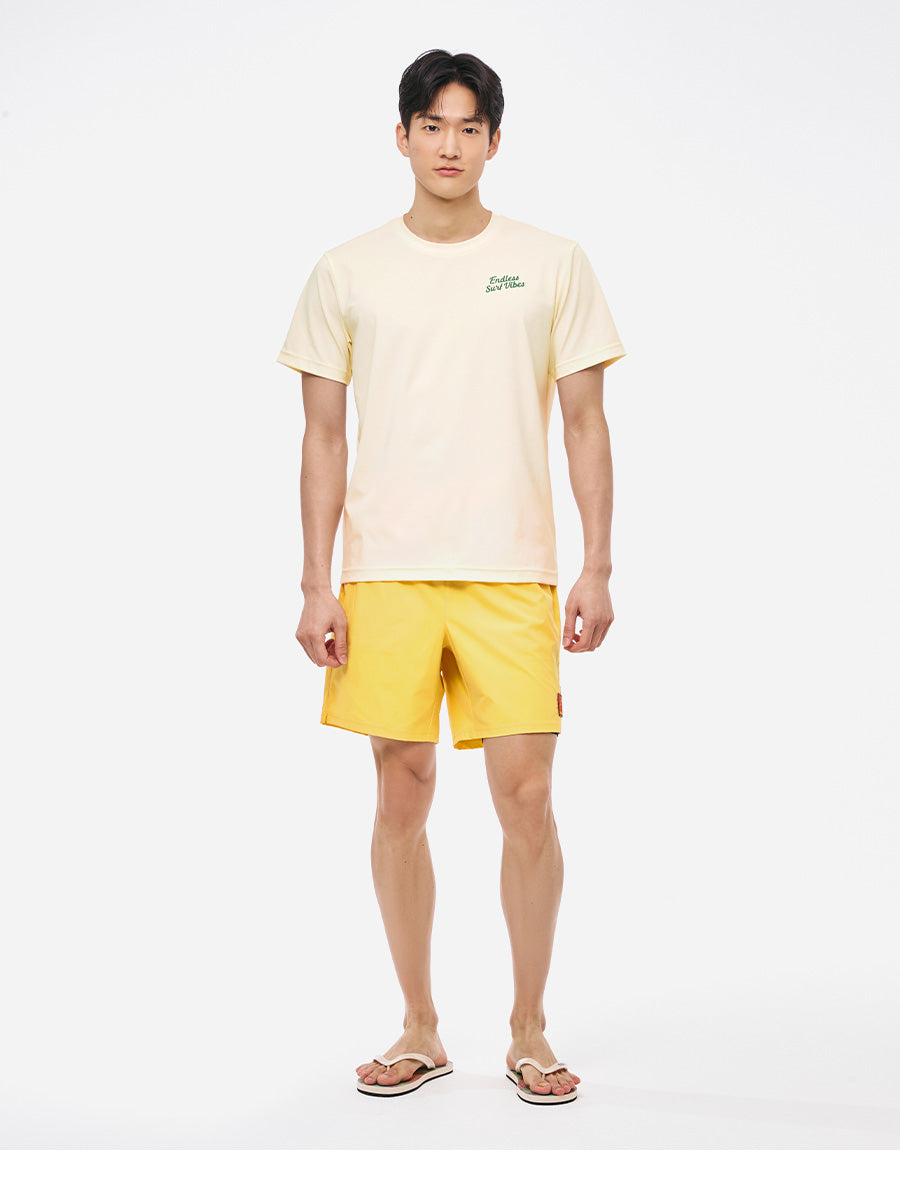 Barrel Unisex Tropical Loose Fit S/S Rash Guard-IVORY_image1