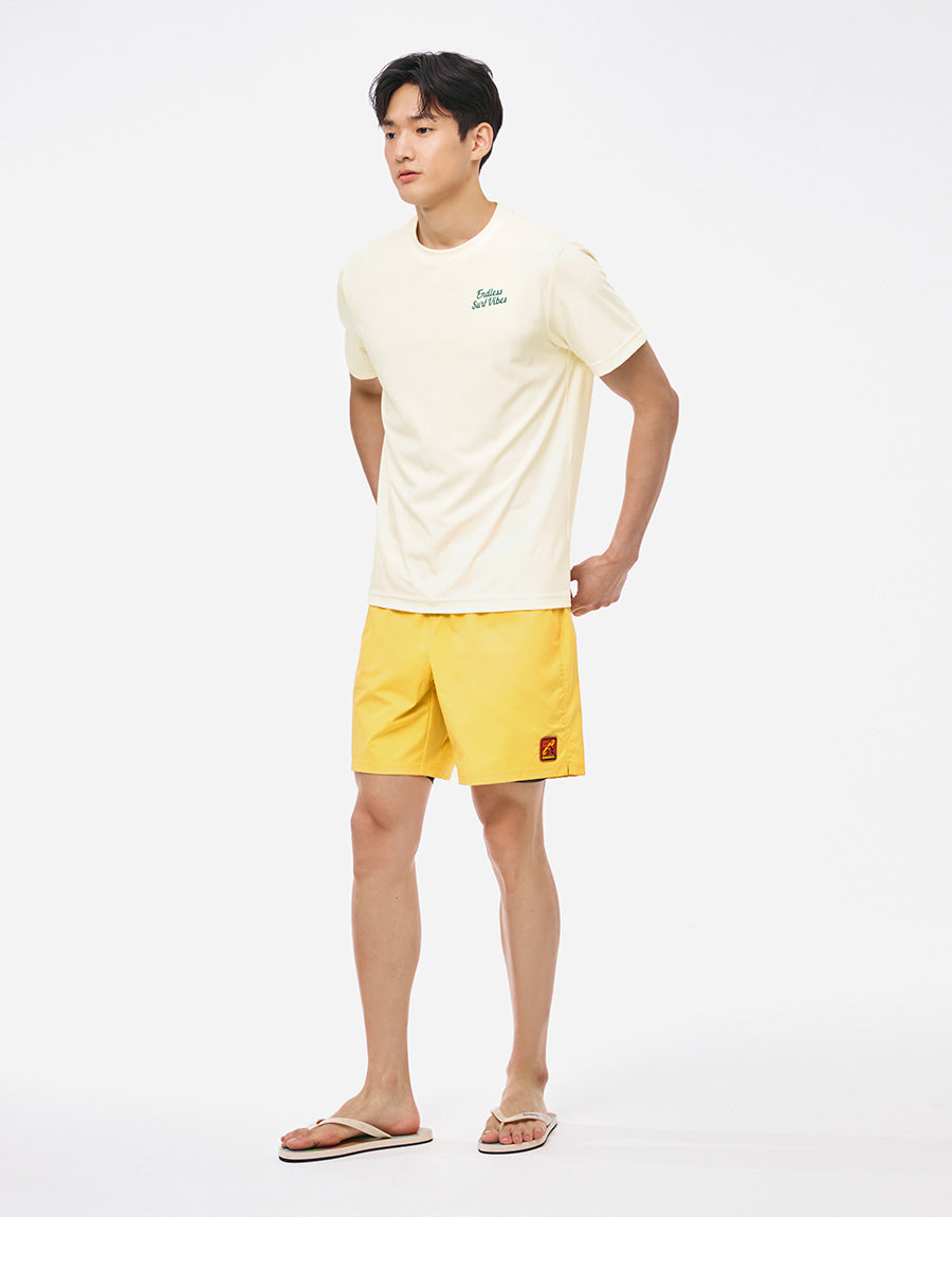 Barrel Unisex Tropical Loose Fit S/S Rash Guard-IVORY_image2