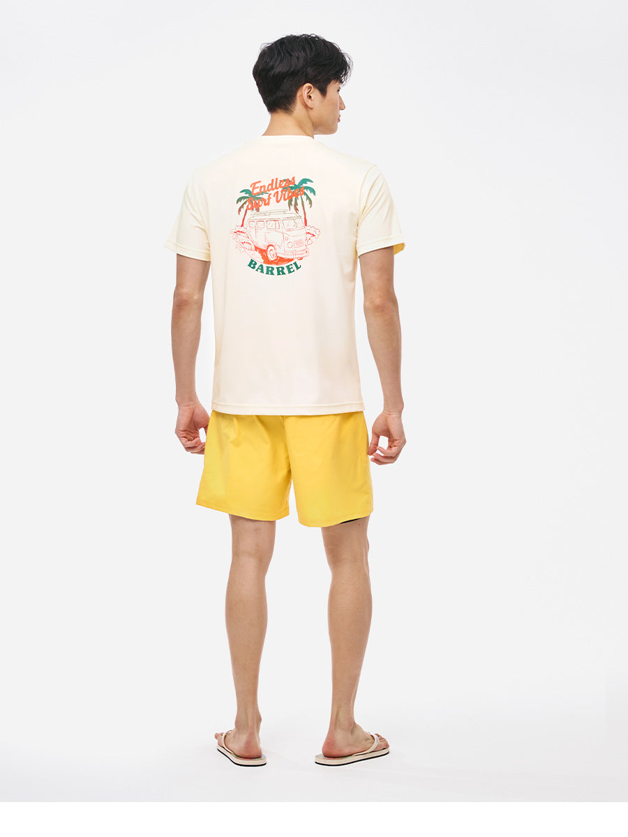 Barrel Unisex Tropical Loose Fit S/S Rash Guard-IVORY_image3