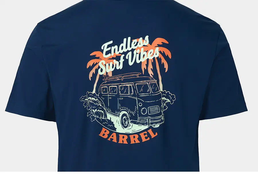 Barrel Unisex Tropical Loose Fit S/S Rash Guard-NAVY_image3