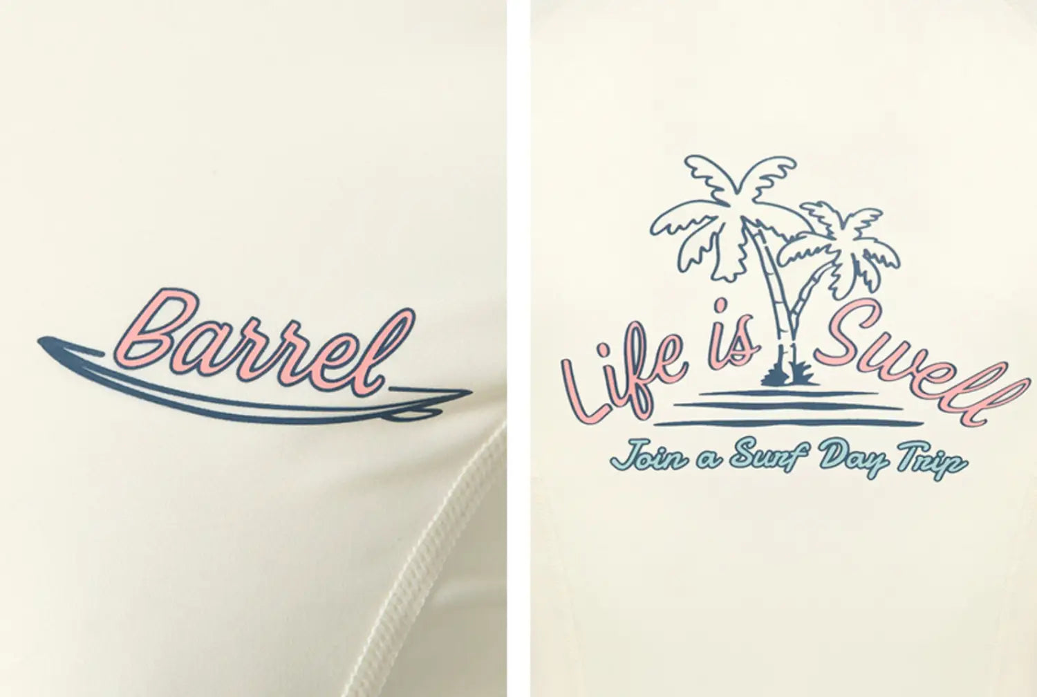 Barrel Women Artwork Crop Zip Rashguard-IVORY3