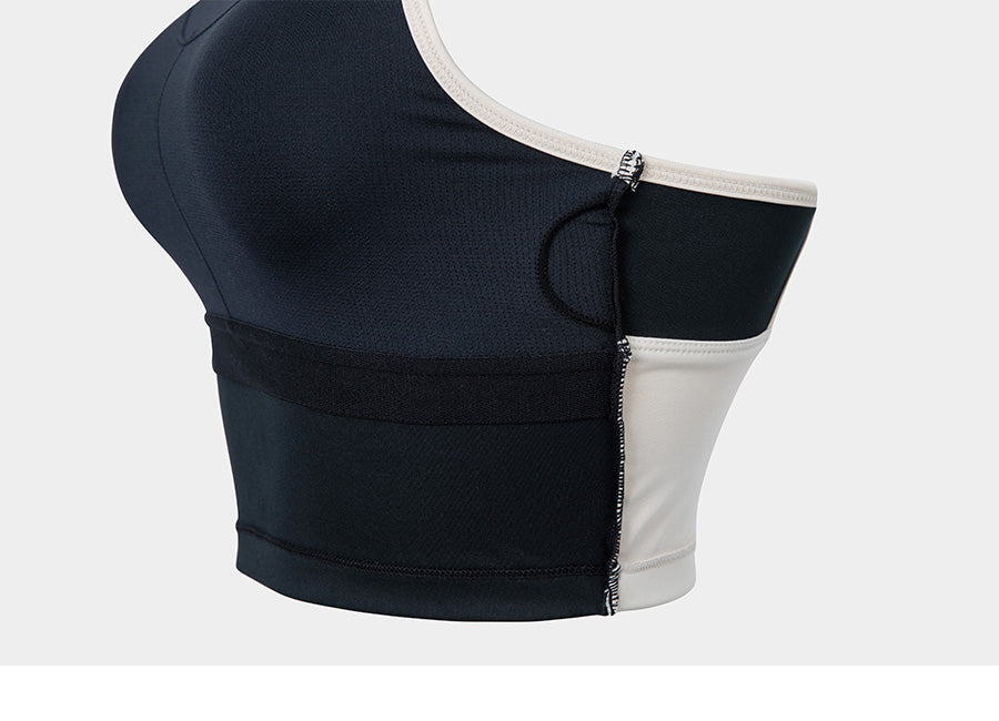 Barrel Women Color Scheme Bra Top-BLACK_image4